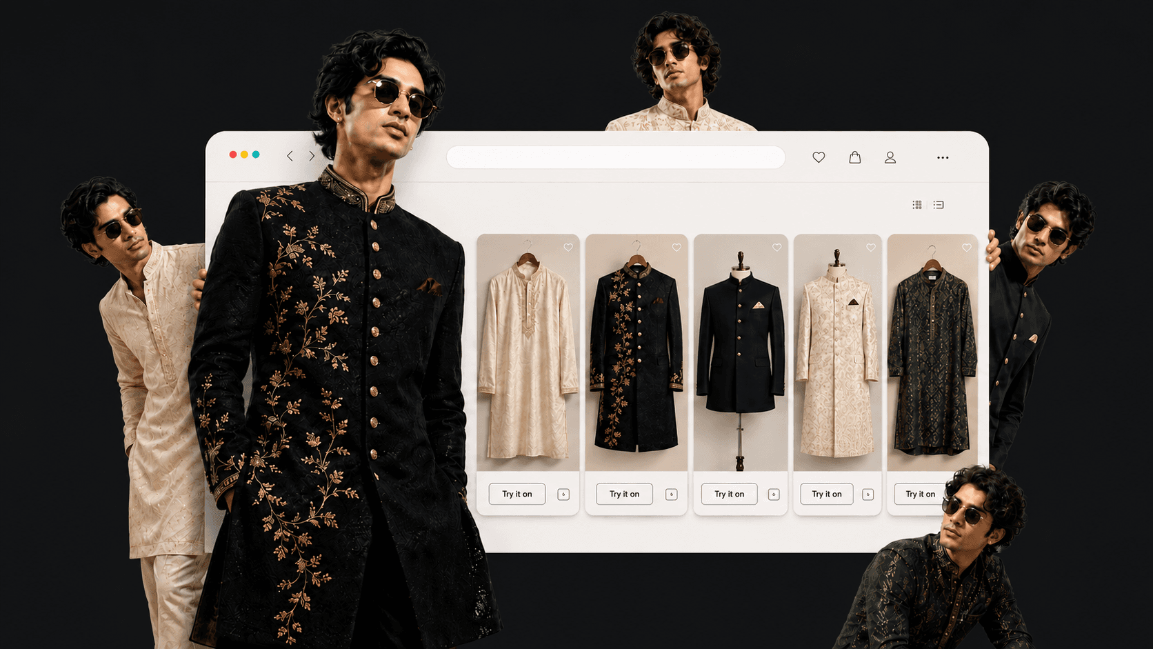 Web embed virtual try-on